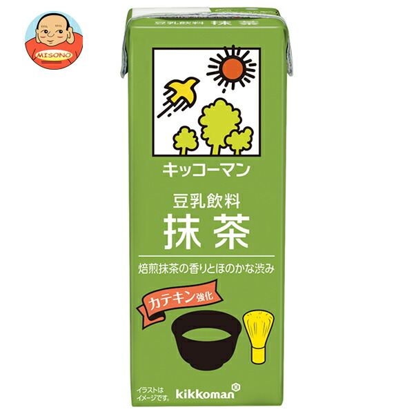 キッコーマン 豆乳飲料 抹茶 200ml紙パック×18本入