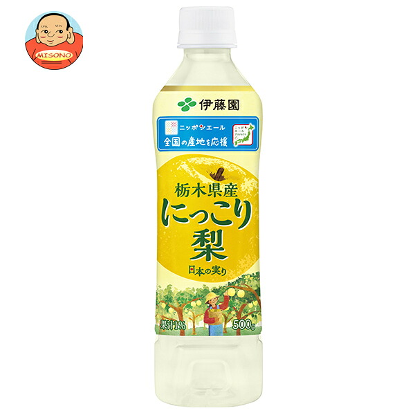 伊藤園 ニッポンエール 栃木県産 にっこり梨 500gペットボトル×24本入