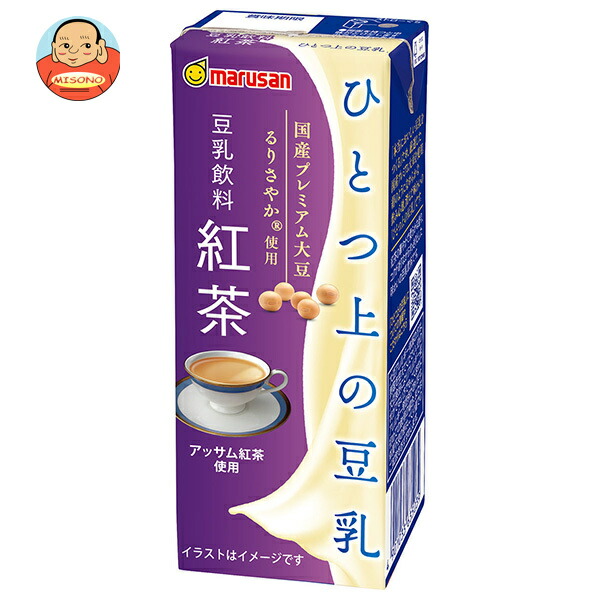 マルサンアイ ひとつ上の豆乳 豆乳飲料 紅茶 200ml紙パック×24本入