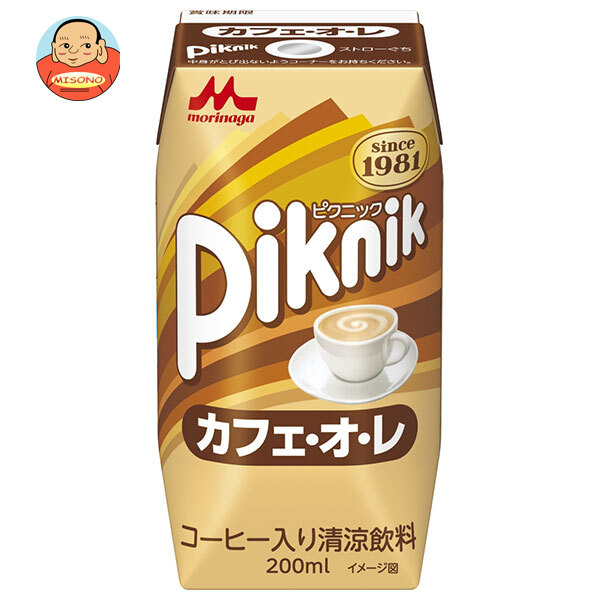 森永乳業 ピクニック カフェオレ(プリズマ容器) 200ml紙パック×24本入