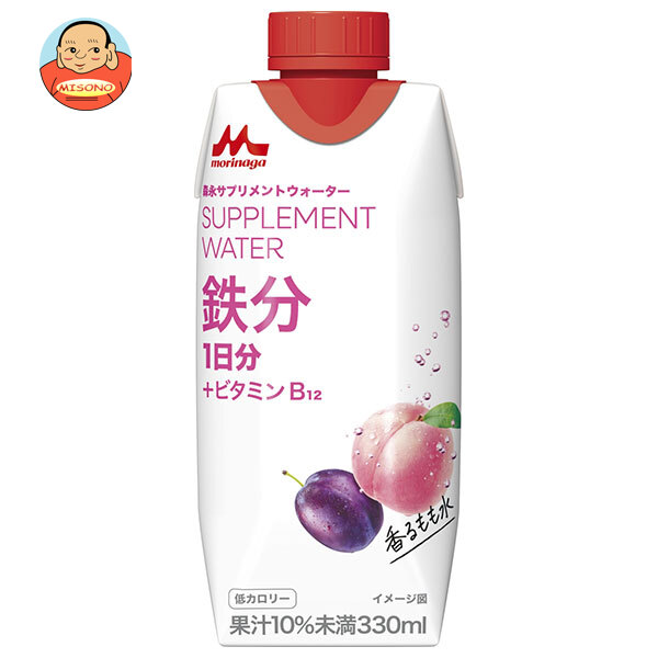 森永乳業 サプリメントウォーター 鉄分 香るもも水 330ml紙パック×12本入