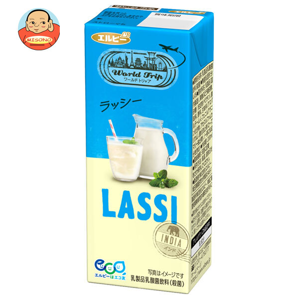 【賞味期限2026.05.23かそれ以降】エルビー WorldTrip ラッシー 200ml紙パック×24本入
