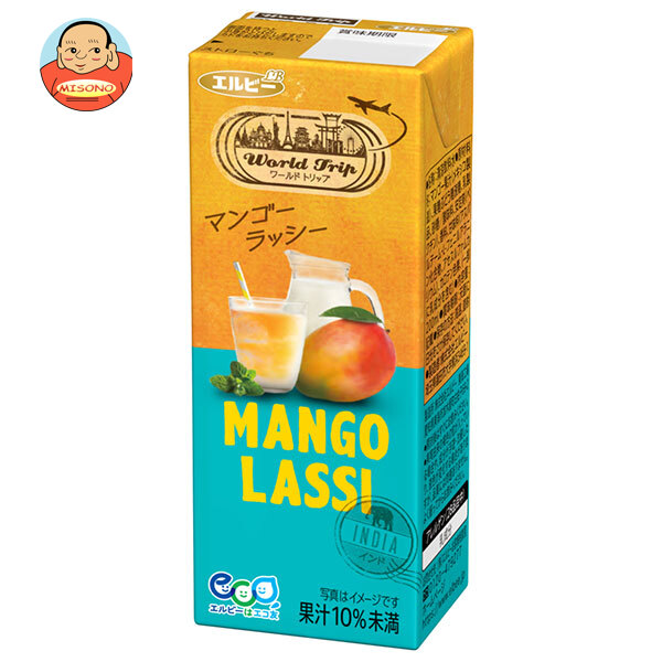 【賞味期限2026.05.15かそれ以降】エルビー WorldTrip マンゴーラッシー 200ml紙パック×24本入