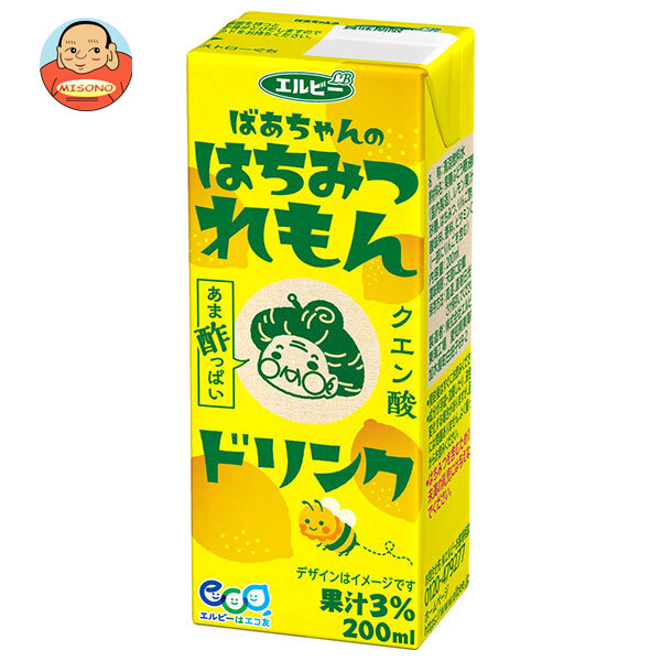 エルビー ばあちゃんのはちみつレモンドリンク 200ml紙パック×24本入