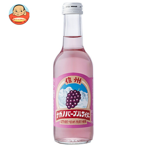 友桝飲料 ナガノパープルサイダー 245ml瓶×24本入