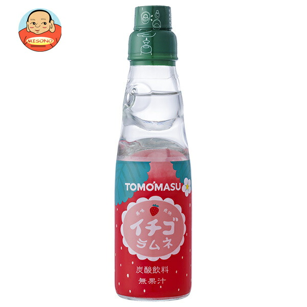 友桝飲料 イチゴラムネ 200ml瓶×30本入