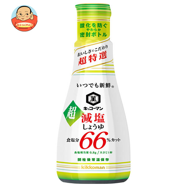キッコーマン いつでも新鮮 超減塩しょうゆ 食塩分66%カット 200ml×6本入
