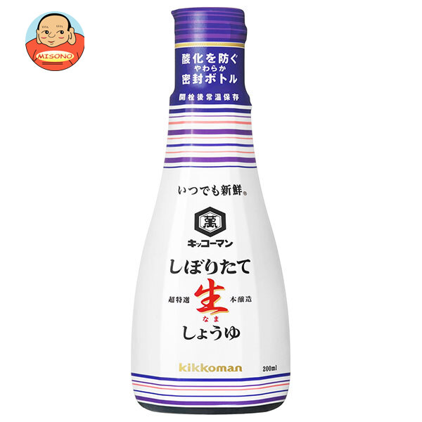 キッコーマン いつでも新鮮 しぼりたて 生しょうゆ 200ml×6本入