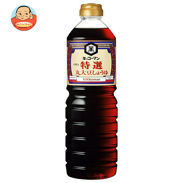 キッコーマン 特選 丸大豆しょうゆ 1Lペットボトル×6本入