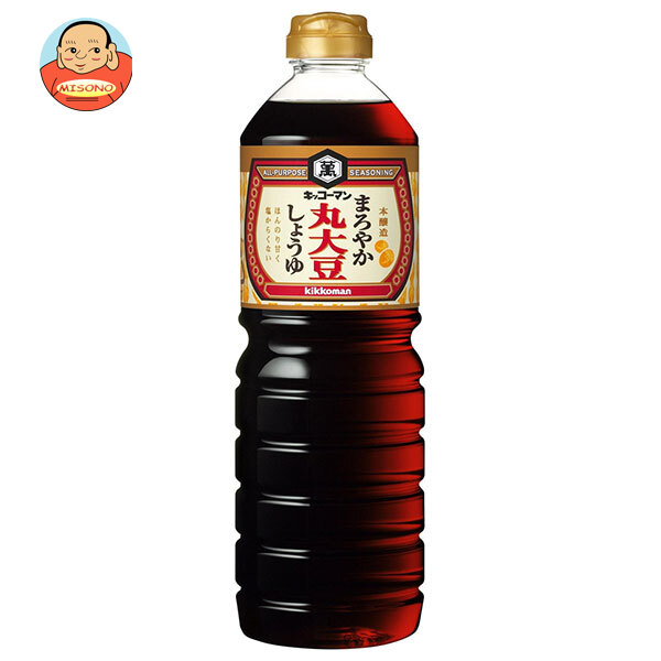 キッコーマン まろやか丸大豆しょうゆ 1LPET×6本入