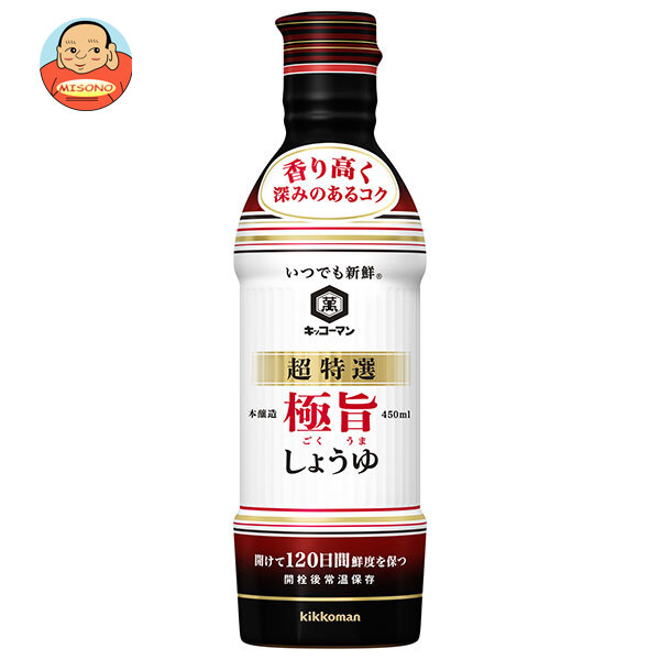 キッコーマン いつでも新鮮 超特選 極旨しょうゆ 450mlペットボトル×12本入