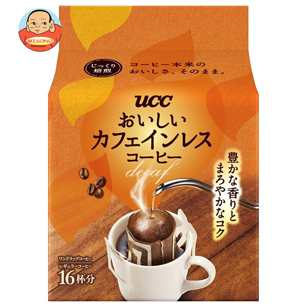 UCC おいしいカフェインレスコーヒー ワンドリップコーヒー (7g×16P)×12(6×2)袋入