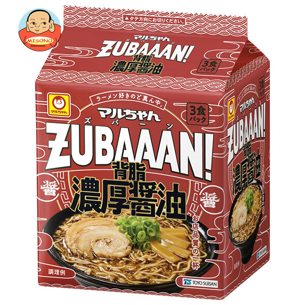東洋水産 マルちゃんZUBAAAN! 背脂濃厚醤油 3食パック×9個入