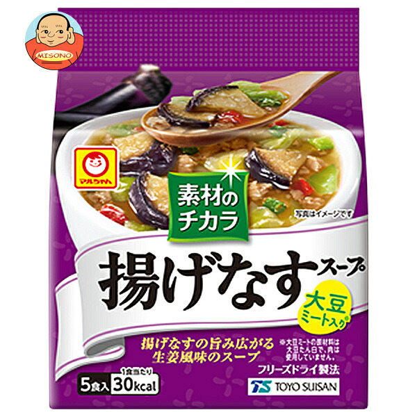 東洋水産 素材のチカラ揚げなすスープ (6.8g×5食)×6袋入