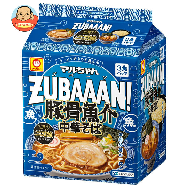 東洋水産 マルちゃんZUBAAAN! 豚骨魚介中華そば 3食パック×9個入