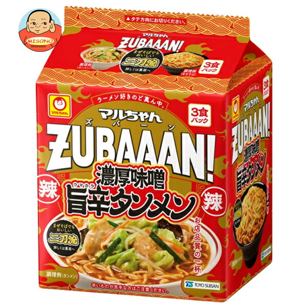東洋水産 マルちゃん ZUBAAAN! 濃厚味噌旨辛タンメン (126g×3)×9個入