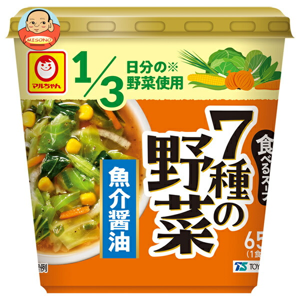 東洋水産 食べるスープ 7種の野菜 魚介醤油 20g×6個入