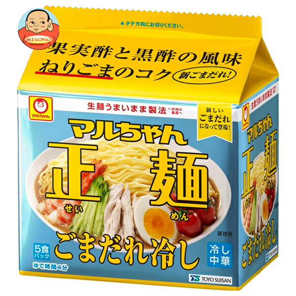 東洋水産 マルちゃん正麺 ごまだれ冷し 5食パック (119g×5食)×6個入
