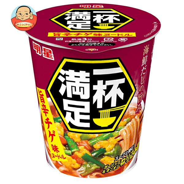 明星食品 一杯満足 旨辛チゲ味 ヌードル 62g×12個入