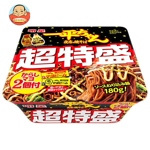 明星食品 一平ちゃん 夜店の焼そば 超特盛 からしマヨ2個付 239g×12個入