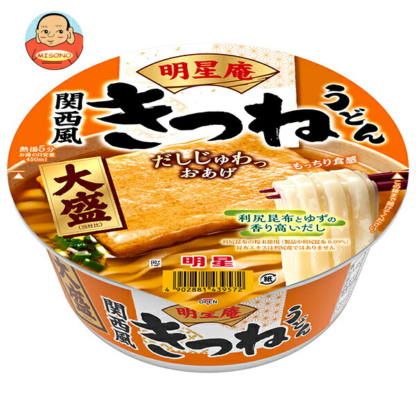 明星食品 明星庵 きつねうどん 大盛 105g×12個入