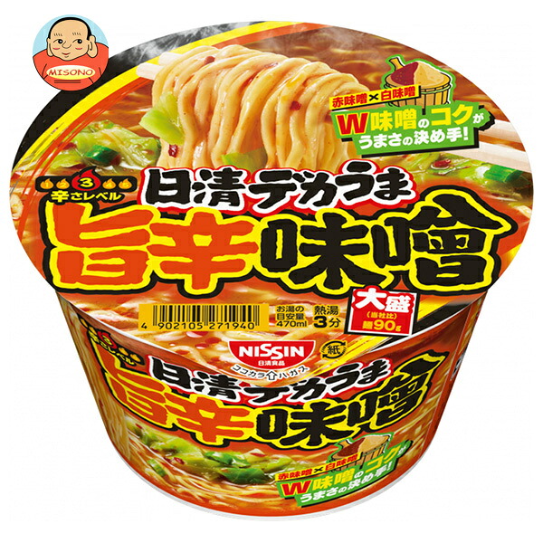 日清食品 日清デカうま 旨辛味噌 106g×12個入