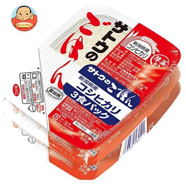 サトウ食品 サトウのごはん 新潟県産コシヒカリ 3食セット (200g×3食)×12個入