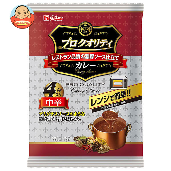 ハウス食品 プロ クオリティ カレー 4袋入り 中辛 680g(170g×4袋)×6個入