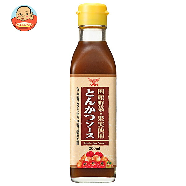ハグルマ 国産野菜 果実使用とんかつソース 200ml瓶×12本入