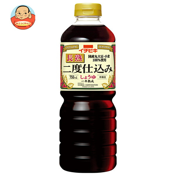 イチビキ 長熟二度仕込みしょうゆ 750mlペットボトル×8本入