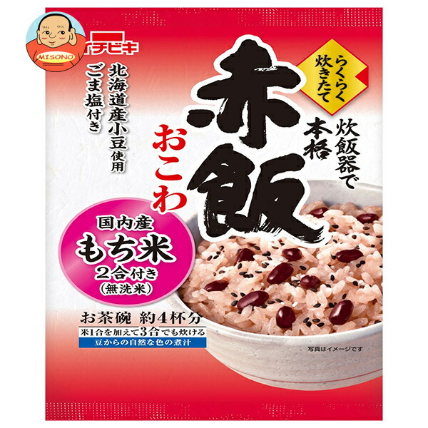 お菓子飯 イチビキ らくらく炊きたて 赤飯おこわ 383g×6個入｜ 送料別