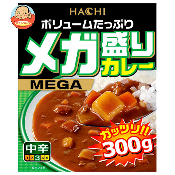 ハチ食品 メガ盛りカレー 中辛 300g×22個入