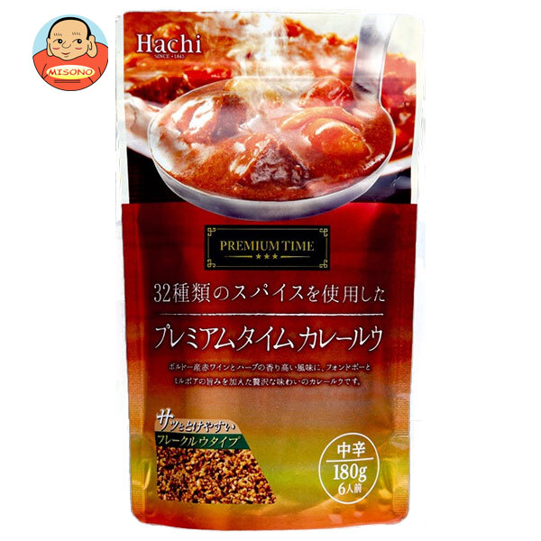 ハチ食品 プレミアムタイム カレールウ 中辛 180g×12個入