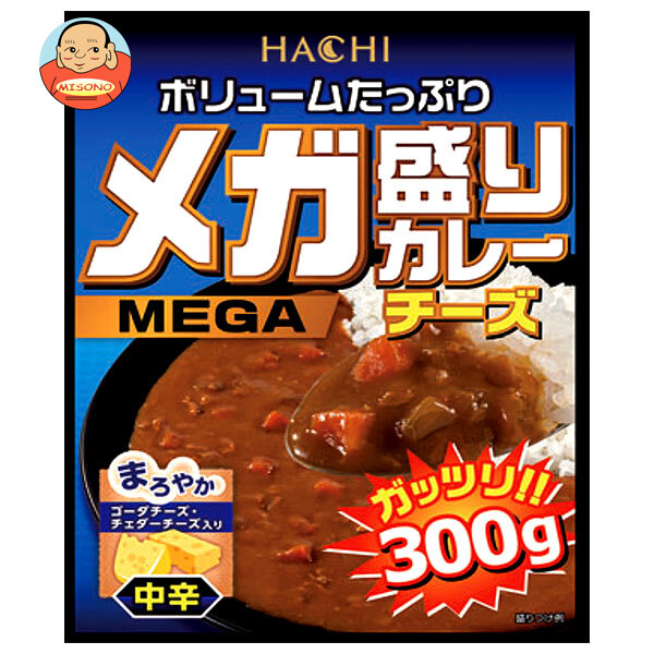 ハチ食品 メガ盛りカレー チーズ 中辛 300g×22個入