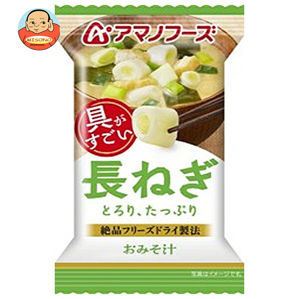 アマノフーズ フリーズドライ おみそ汁 長ねぎ 10食×6箱入