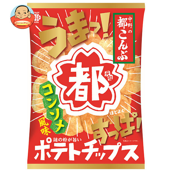 【賞味期限2026.03.14かそれ以降】アイデアパッケージ 都こんぶポテトチップス コンソメ風味 90g×5袋入