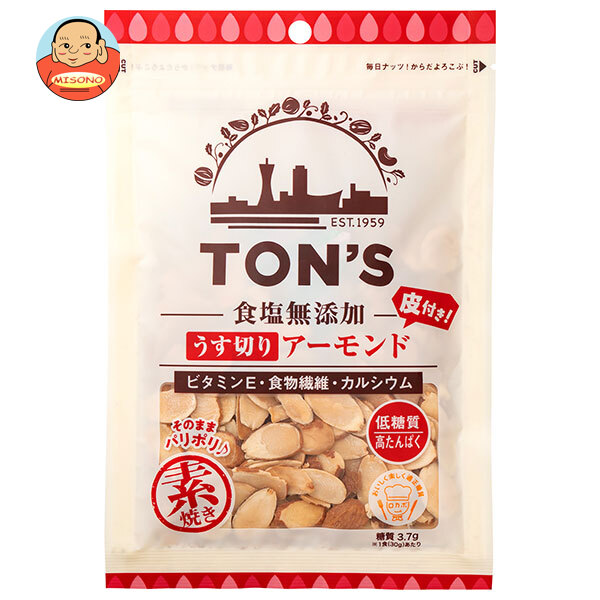 東洋ナッツ トン 食塩無添加 うす切りアーモンド 65g×10袋入