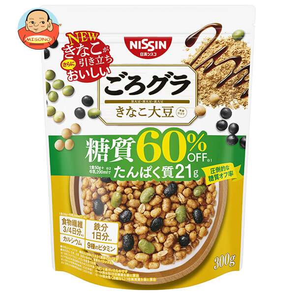 日清シスコ ごろグラ 糖質60%オフ きなこ大豆 300g×8袋入