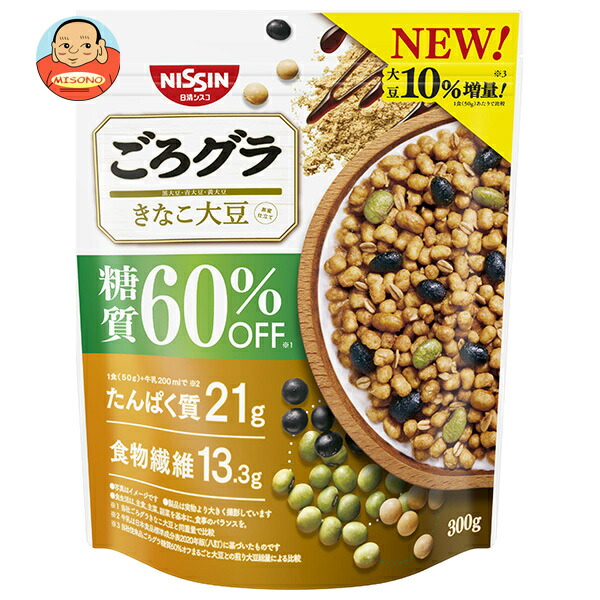 日清シスコ ごろグラ 糖質60%オフ きなこ大豆 300g×6袋入