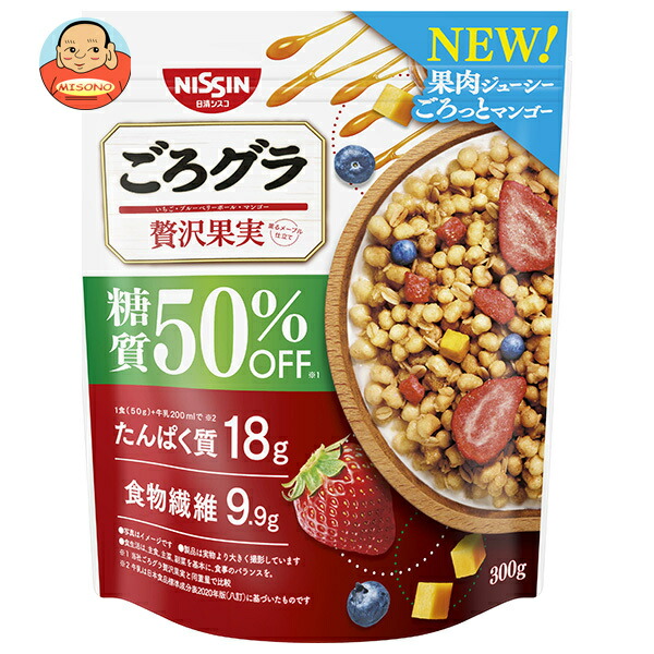 日清シスコ ごろグラ 糖質50%オフ 贅沢果実 300g×6袋入