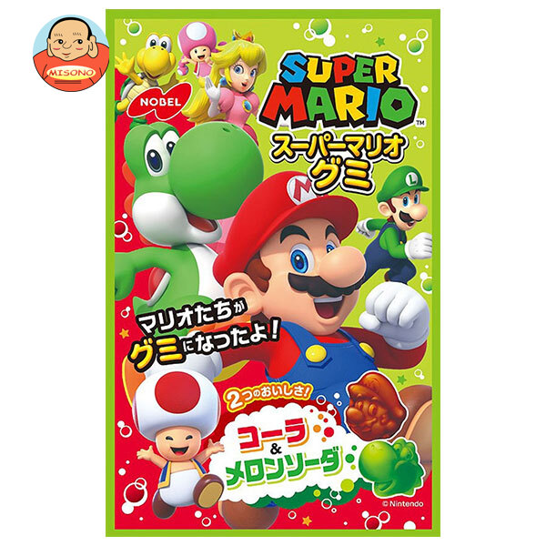 ノーベル製菓 スーパーマリオグミ コーラ&メロンソーダ 50g×6袋入｜ 送料別