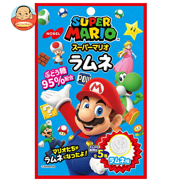 ノーベル製菓 スーパーマリオラムネ ラムネ味 40g×6袋入