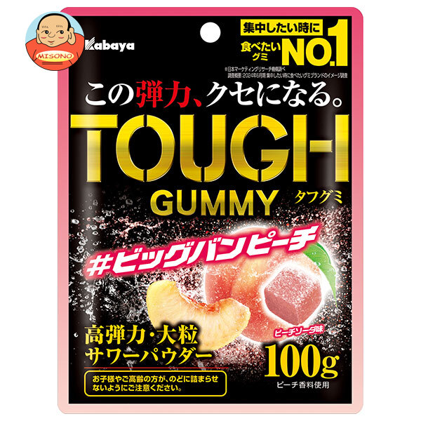 カバヤ タフグミ ビッグバンピーチ 100g×6袋入
