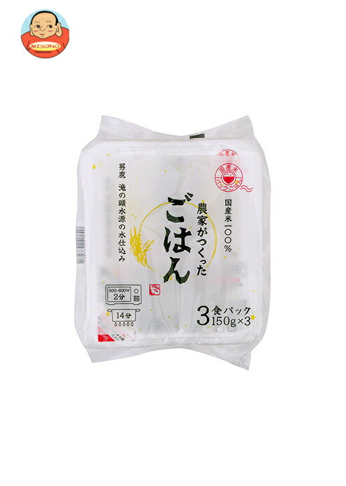 大潟村あきたこまち生産協会 国産米 農家がつくったごはん (150g×3P)×8個入