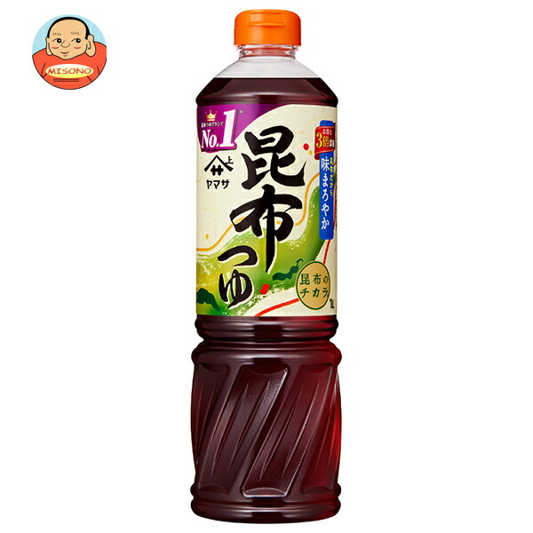 ヤマサ醤油 昆布つゆ 1Lペットボトル×12本入