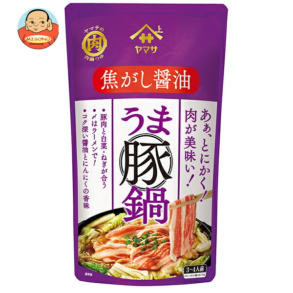 ヤマサ醤油 うま豚鍋つゆ 焦がし醤油 750gパウチ×12袋入