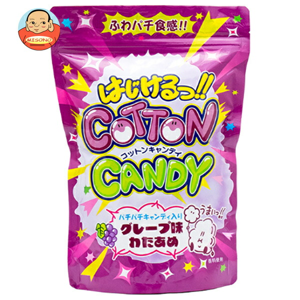 やおきん はじけるコットンキャンディ グレープ 1個×6個入