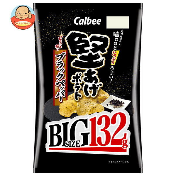 カルビー 堅あげポテト BIG ブラックペッパー 132g×12袋入