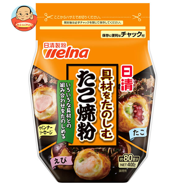 日清ウェルナ 具材をたのしむたこ焼粉 400g×12袋入