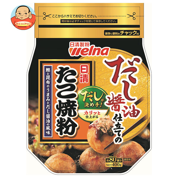 日清製粉ウェルナ 日清 だし醤油仕立てのたこ焼粉 400g×12袋入